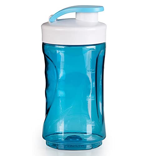 بطری آشامیدنی ۳۰۰ میلی‌لیتری، بطری جایگزین قابل بسته شدن برای اسموتی‌ها + دستگاه اسموتی‌ساز، آبی