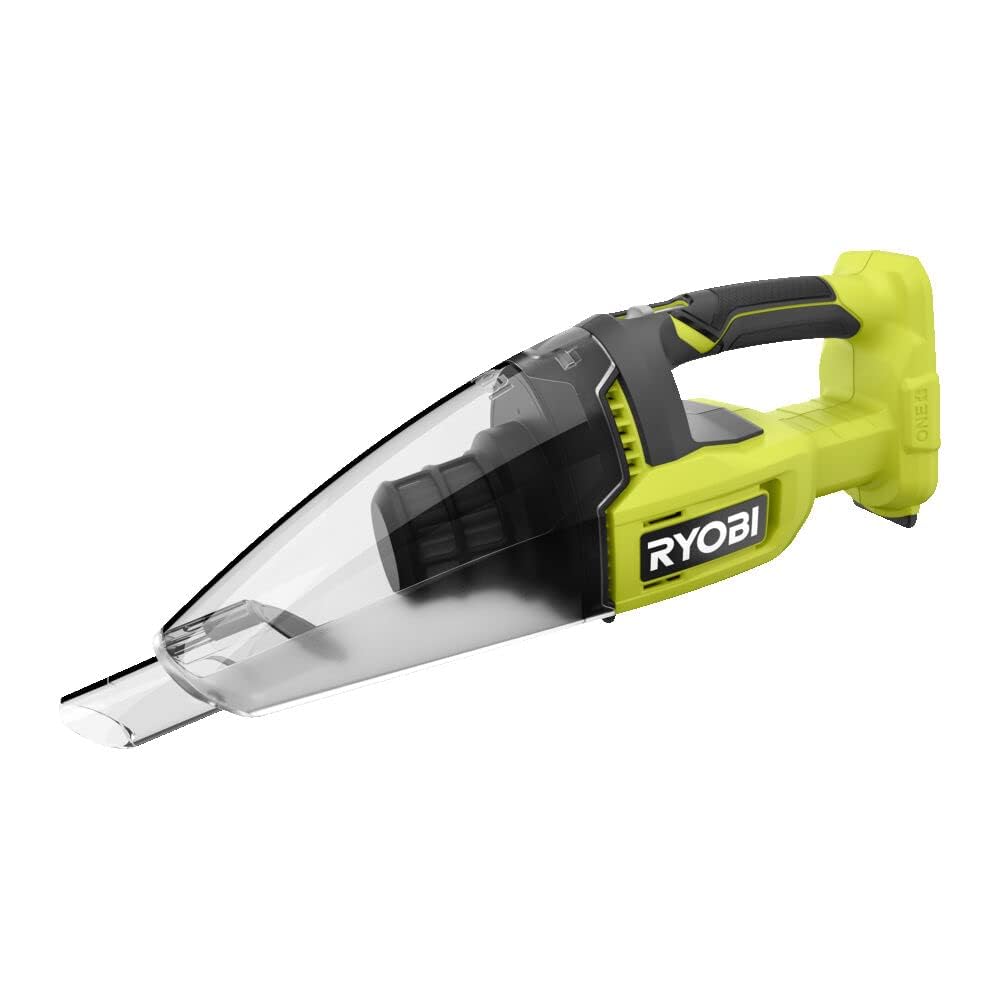 جارو شارژی ریوبی ژاپن RYOBI 18 V ONE+ RHV18-0، جریان هوا 1450 لیتر در دقیقه، ظرف گرد و غبار 600 میلی لیتری، دسته GripZone، بدون باتری و شارژر