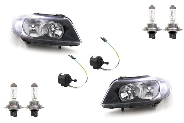 جانز، چراغ جلو مناسب برای BMW 3 E90 E91 05-08 با H7 سمت چپ راست شامل سروموتور