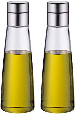 ظرف سرکه و روغن وی ام اف آلمان WMF De Luxe 500 میلی‌لیتری، ظرف سرکه و روغن، استیل ضد زنگ براق Cromargan، شیشه‌ای، قابل شستشو در ماشین ظرفشویی (بسته 2 عددی) استیل ضد زنگ 500 میلی‌لیتری (بسته 2 عددی)