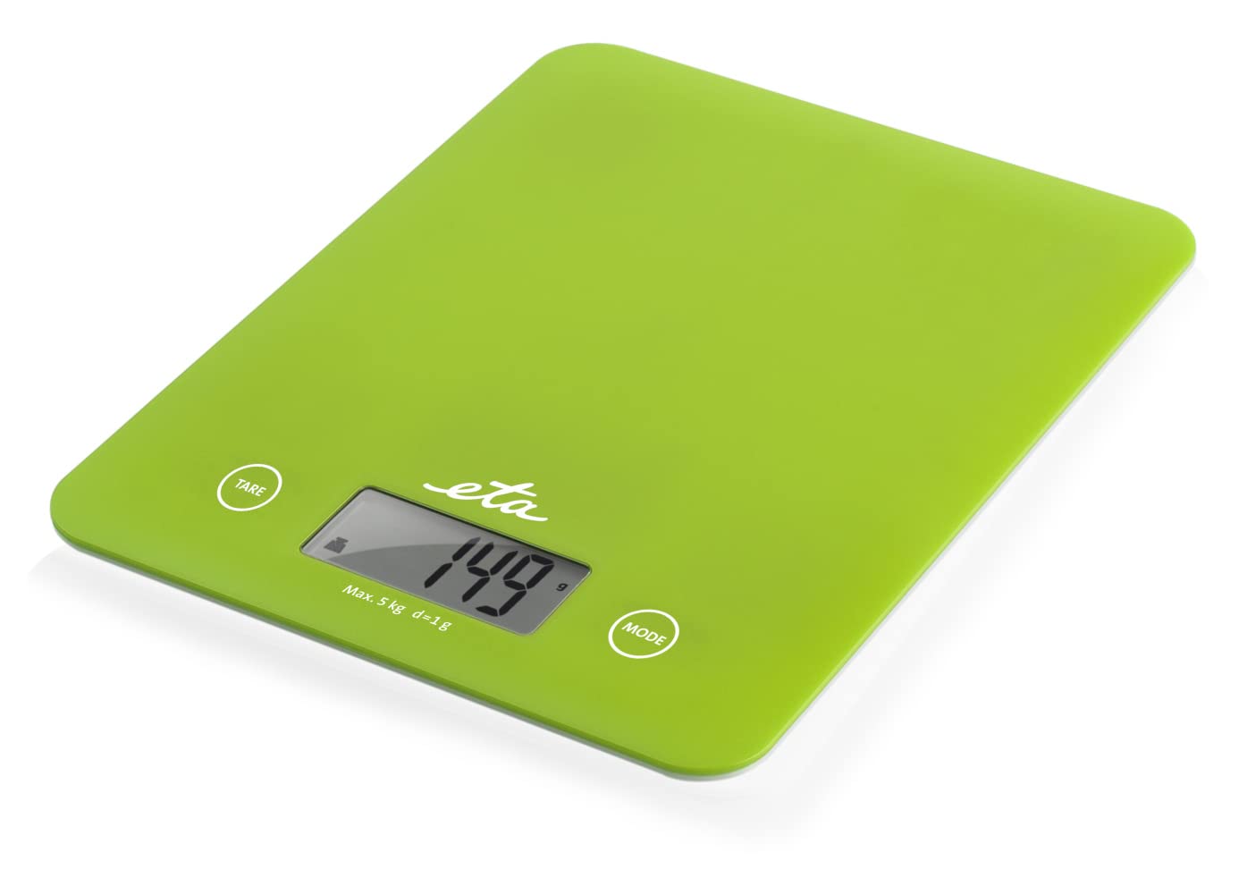 ترازو آشپزخانه دیجیتال اِتا چکسلواکی ETA مدل Lori - صفحه نمایش LCD، عملکرد وزن خالص، 5 کیلوگرم