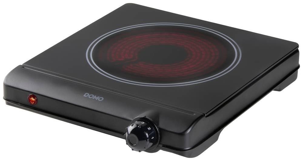 اجاق گاز سرامیکی DOMO DO30111KP - فناوری مادون قرمز - بدنه فلزی - ECO - 1 منطقه پخت و پز - 18 سانتی متر قطر - مشکی
