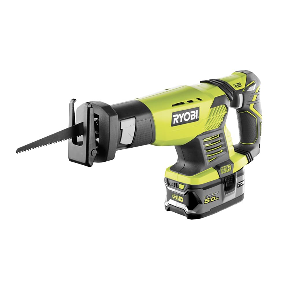 اره رفت و برگشتی شارژی RYOBI 18 V ONE+ RRS1801M (طول حرکت 22 میلی متر، سرعت حرکت بیکار 3100 (دقیقه-1)، بدون باتری و شارژر)