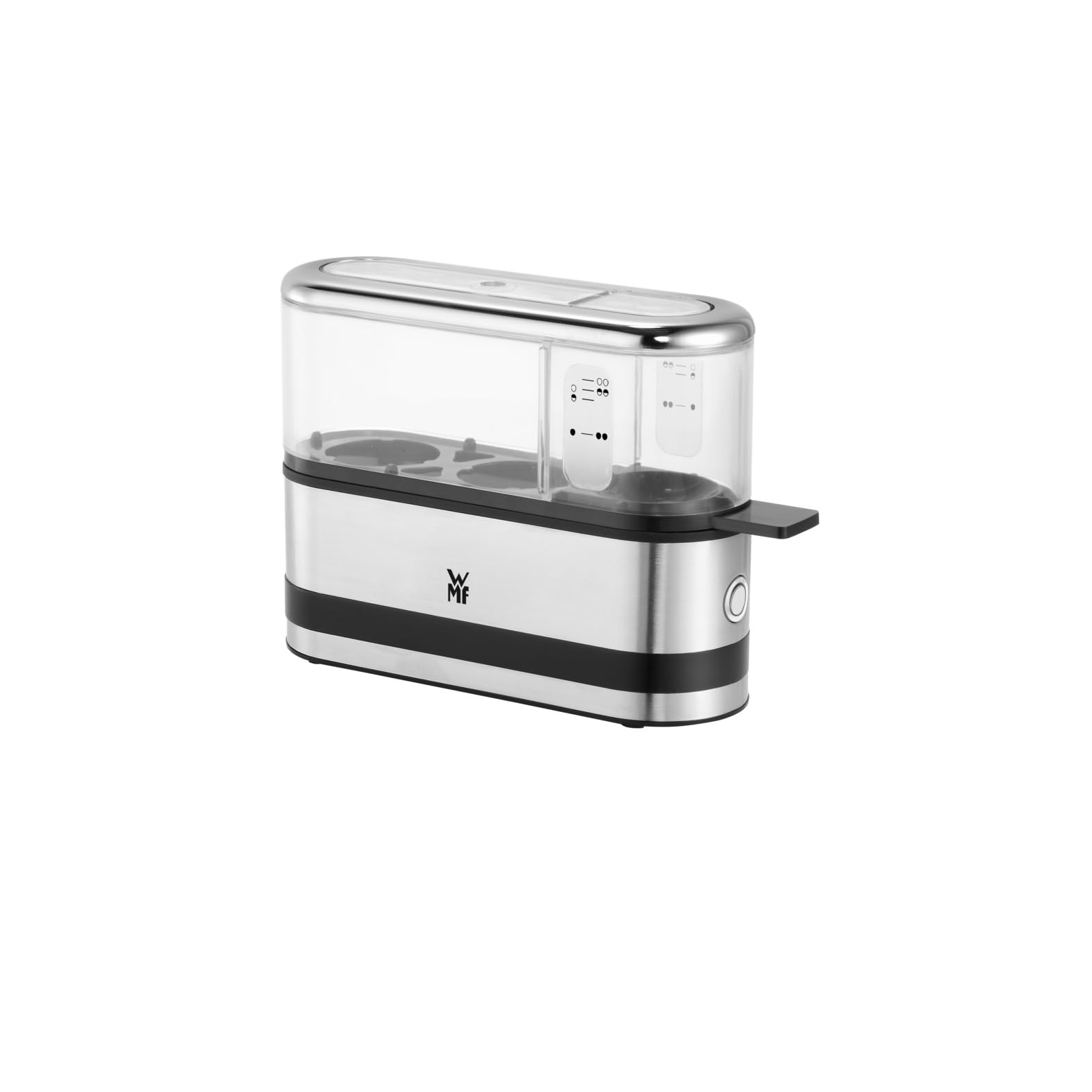 تخم مرغ پز  وی ام اف WMF برای دو تخم مرغ با سوراخ کن تخم مرغ تریتان بدون BPA، 250 وات، پلوپز کرومارگان مت کیچن مینی