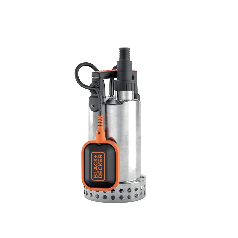 پمپ شناور Black+Decker BXUP750XCE برای آب شفاف (750 وات، حداکثر دبی 11000 لیتر در ساعت، حداکثر هد 8.5 متر)، خاکستری