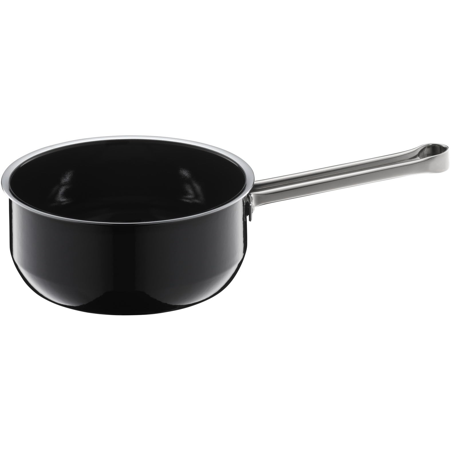 قابلمه شیر جوش وی ام اف آلمان WMF Fusiontec Essential، 16 سانتی‌متر بدون درب، قابلمه کوچک 1.3 لیتری، قابلمه کوچک، قابلمه پاستا، قابلمه شیر، سازگار با اجاق القایی، سرامیک پیشرفته، ضد خش، بدون روکش، مشکی، ساخت آلمان