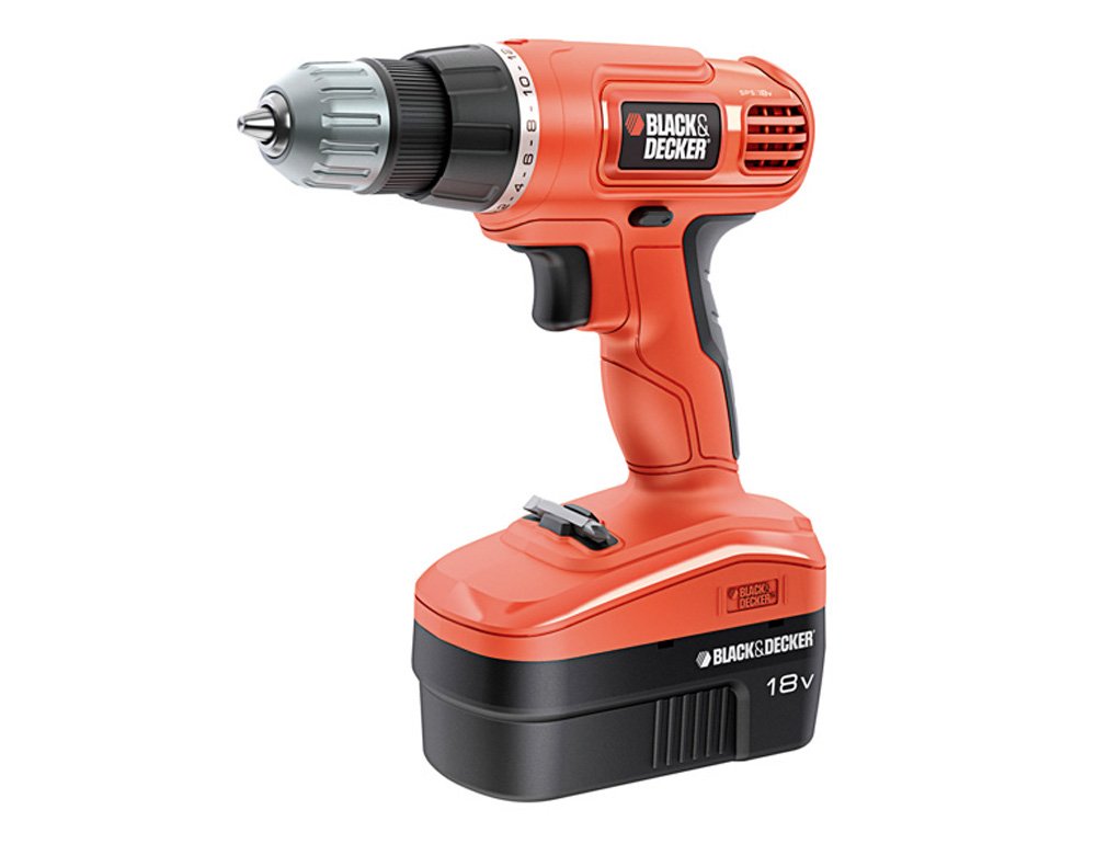دریل/درایور شارژی Black + Decker 18V 1.2Ah، با باتری Slide Pack، در جعبه، 24 سطح گشتاور، EPC18CAK