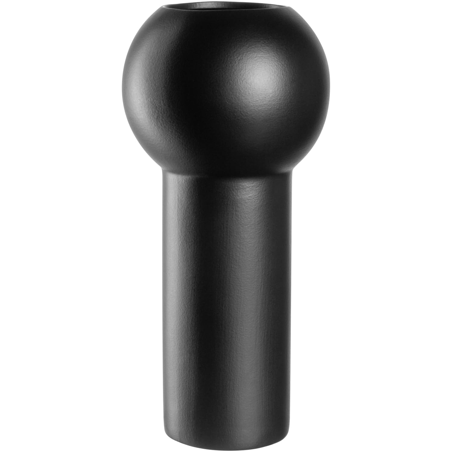 گلدان سرامیکی لئوناردو هوم بررا، ۱ تکه، گلدان سرامیکی ساده، شکل هندسی، اثر هنری مدرن برای دوستداران دکوراسیون داخلی شیک، با تزئینات معاصر، ارتفاع ۳۱ سانتی‌متر، مشکی، ۰۵۹۰۱۲