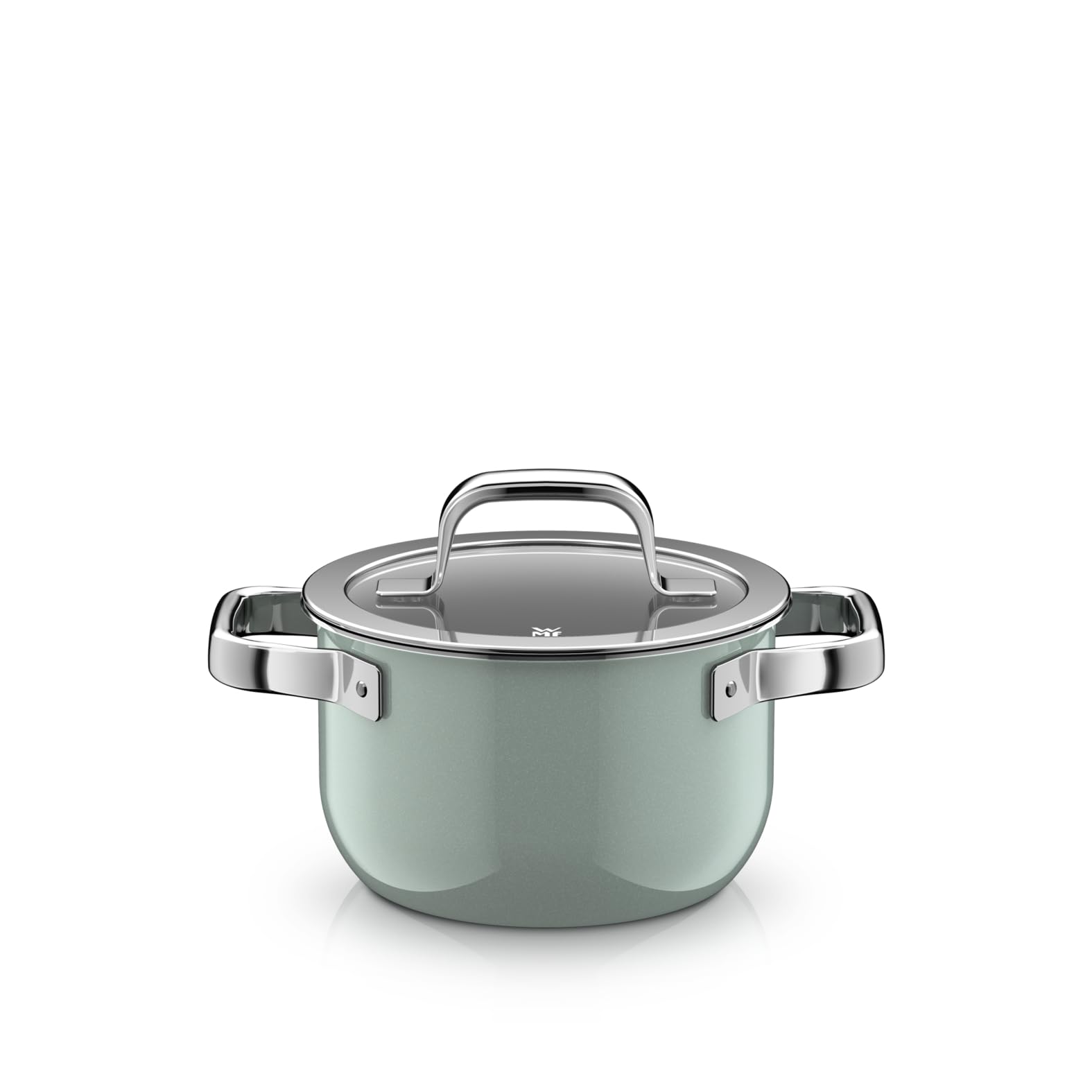 قابلمه وی ام اف آلمان WMF Fusiontec Mineral Pro، قابلمه با درب، 16 سانتی‌متر، جنس بادوام، ضد خش، قابلمه کوچک مناسب برای القایی و انواع اجاق گاز، ساخت آلمان، اکالیپتوس هز، 0519795290