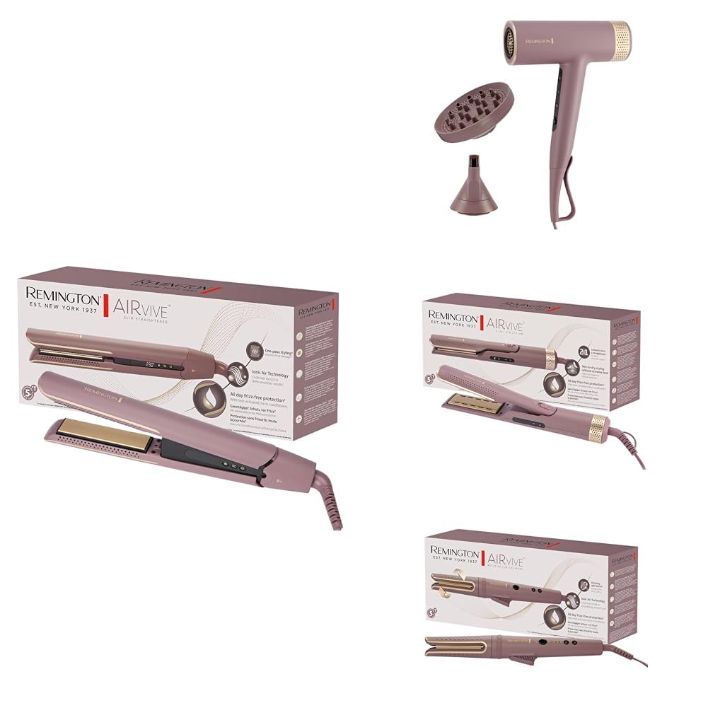 ست حالت دهنده موی رمینگتون AIRvive™: صاف کننده S8930 + سشوار EC8930 + حالت دهنده موی AS8930 + فر کننده موی CI8930