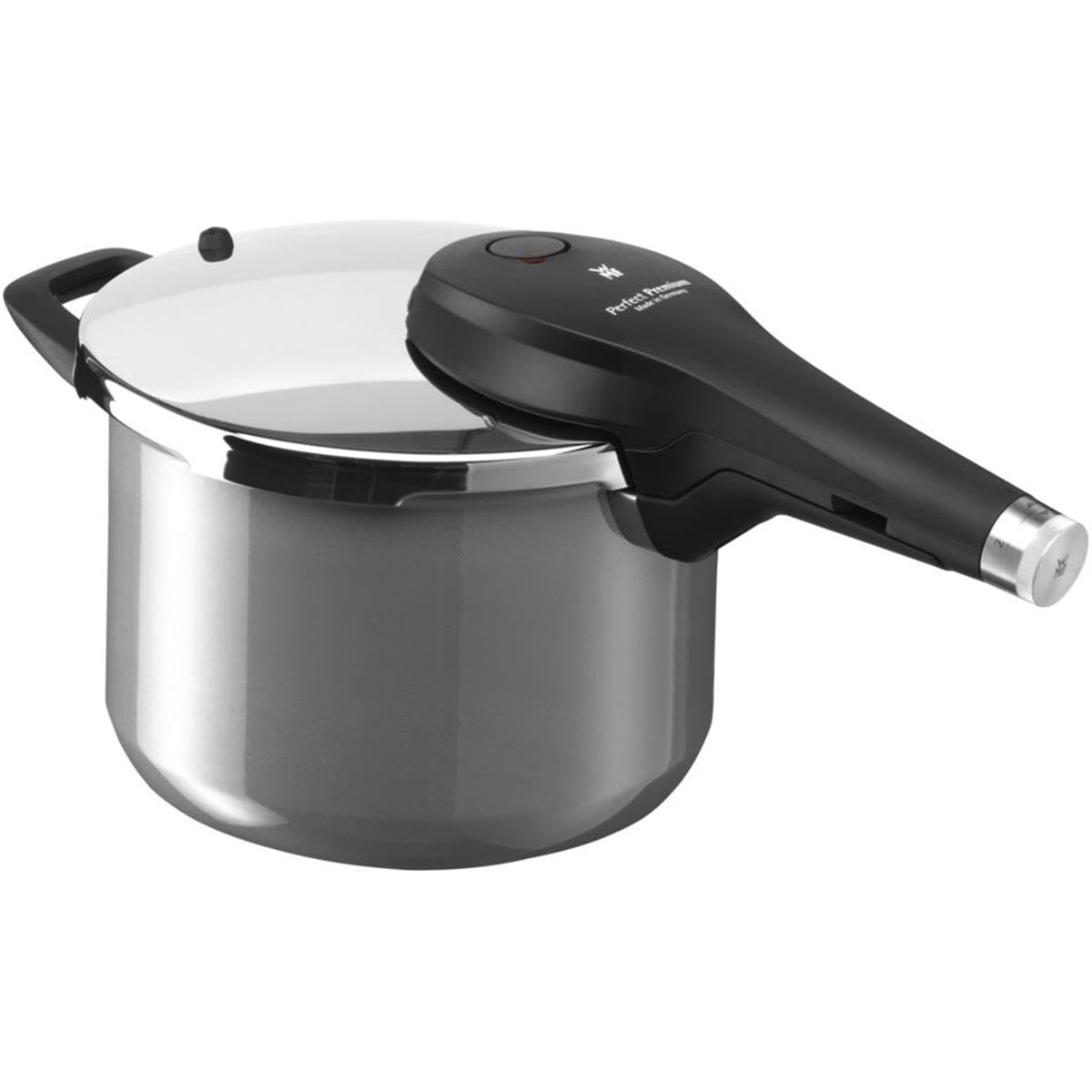 زودپز وی ام اف آلمان WMF Perfect Premium Fusiontec، سازگار با القایی، 6.5 لیتر، سرامیک پیشرفته، 2 طبقه پخت، دکمه چرخشی همه کاره، خاکستری