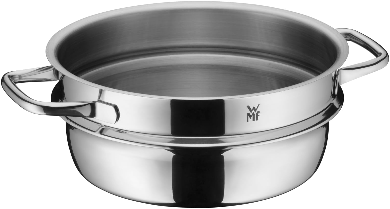 بخارپز سبزیجات/سیب‌زمینی وی ام اف آلمان WMF Fusiontec Compact، 22 سانتی‌متر، محفظه بخارپز برای قابلمه، استیل ضد زنگ Cromargan براق، قابل شستشو در ماشین ظرفشویی