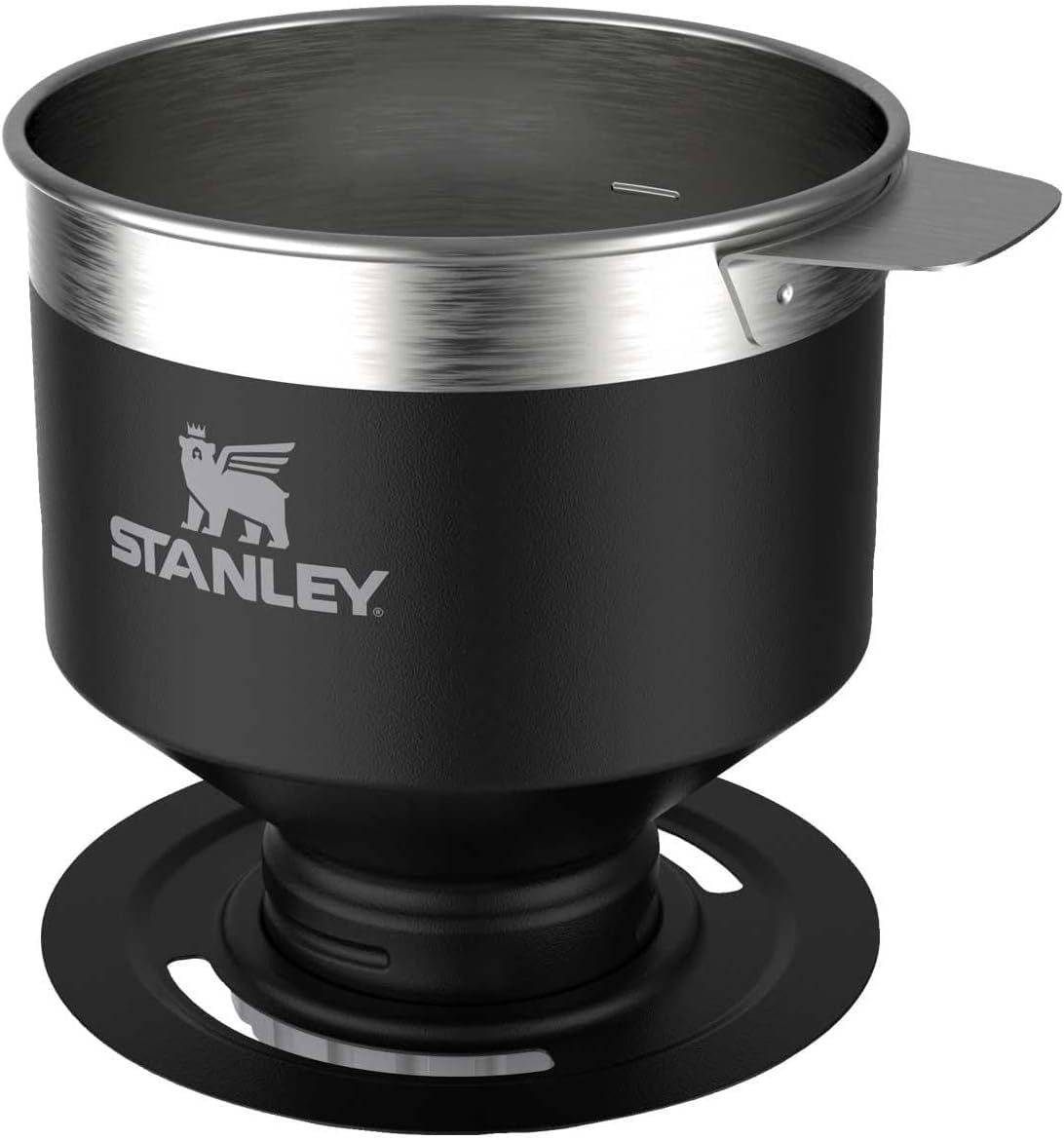 قهوه ساز Stanley Perfect Brew Pour Over - مناسب برای ۱ تا ۶ فنجان - فیلتر قهوه استیل ضد زنگ قابل استفاده مجدد - قهوه فیلتری - بدون BPA - تمیز کردن آسان و فیلتر جداشدنی - مشکی شیل