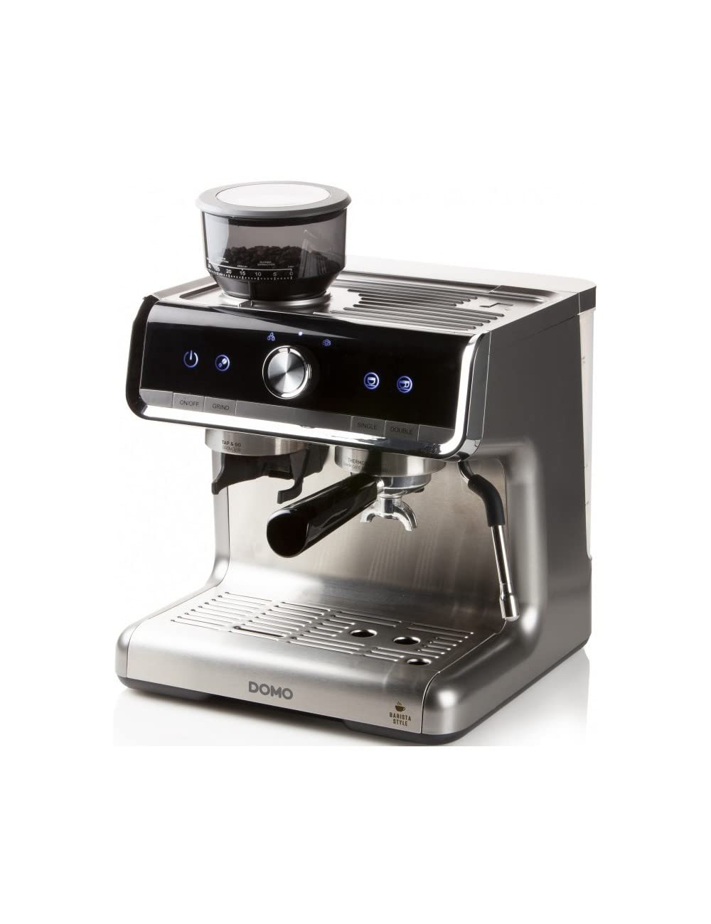 دستگاه اسپرسوساز نیمه حرفه‌ای DOMO DO720K با آسیاب - فشار ۱۵ بار