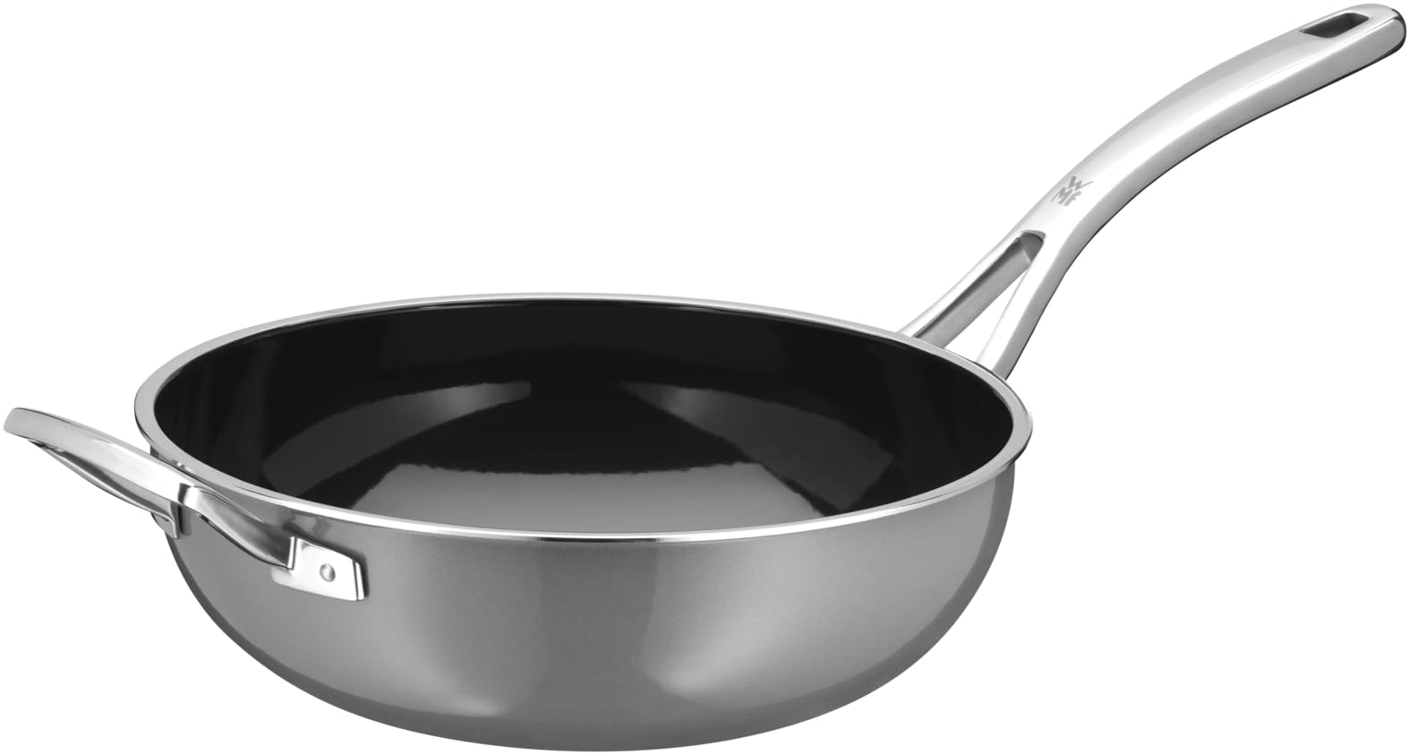 تابه وک معدنی وی ام اف آلمان WMF Fusiontec، سازگار با القایی، 28 سانتی‌متر، وک، سرامیک پیشرفته، مناسب برای فر، مقاوم در برابر خش، خاکستری