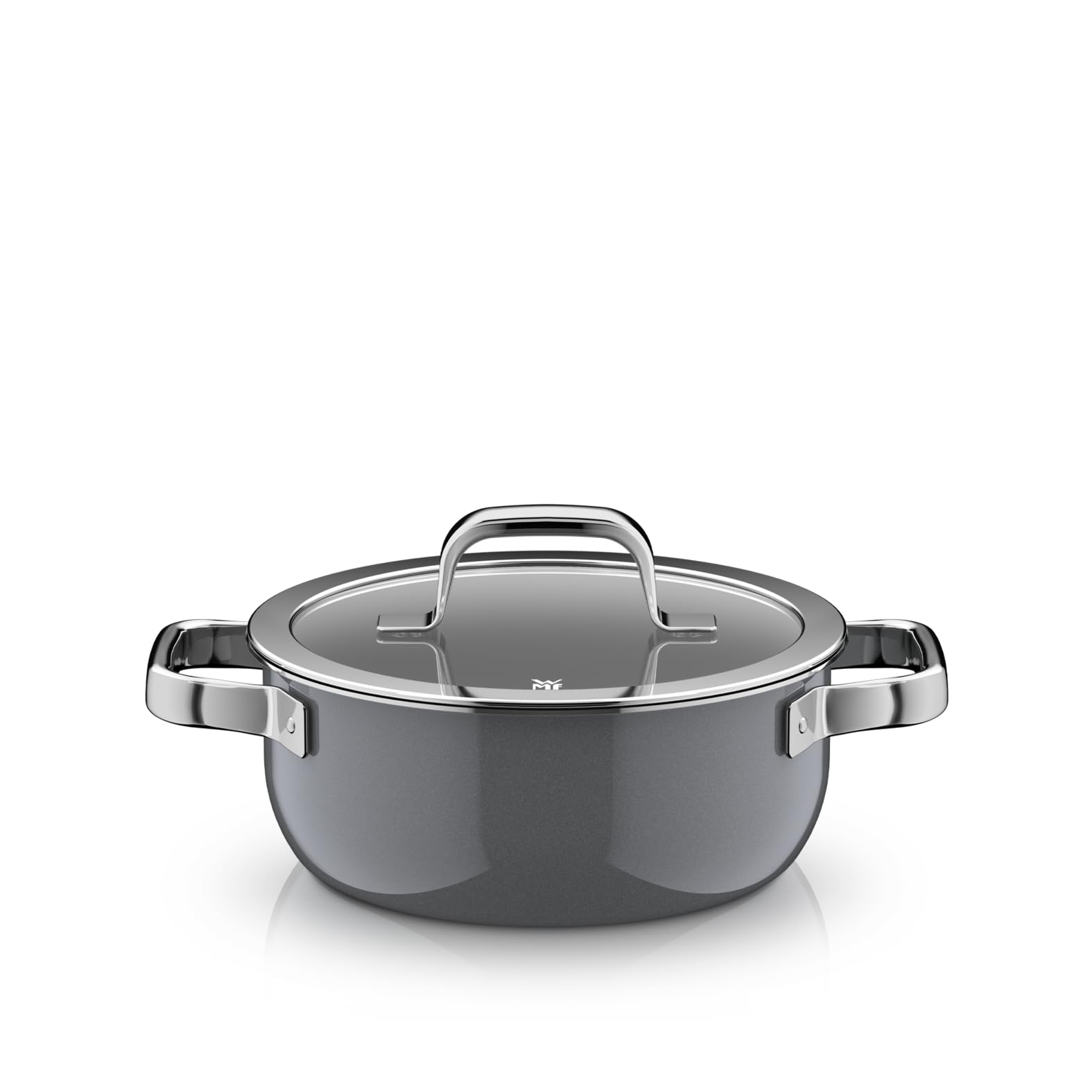 قابلمه وی ام اف آلمان WMF Fusiontec Mineral Pro، ماهیتابه با درب، 20 سانتی‌متر، جنس بادوام و ضد خش، ساخت آلمان، قابلمه سازگار با القایی، مناسب برای انواع اجاق گاز، ساخت آلمان، پلاتینیوم، 0518755290