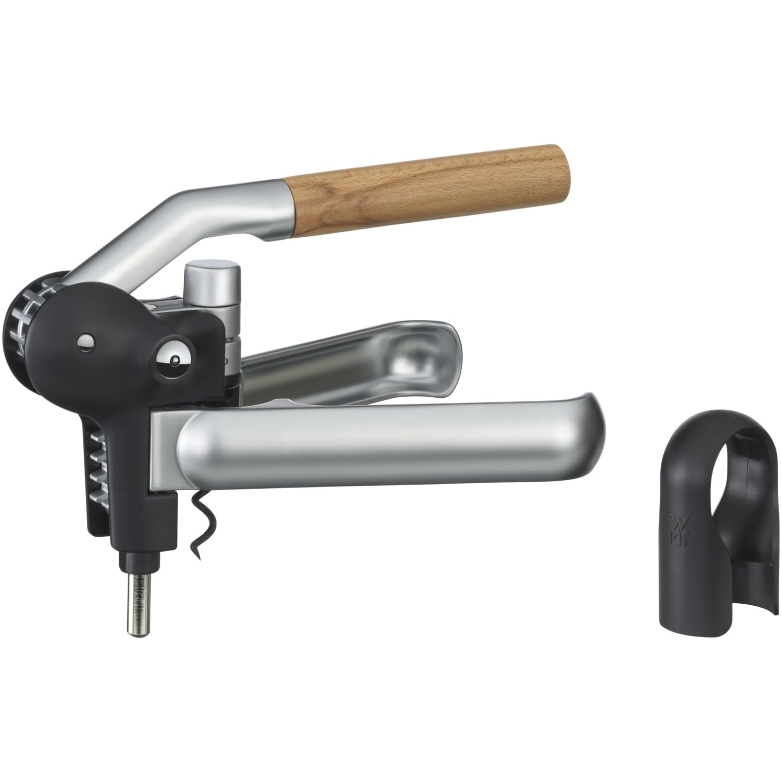 دربازکن اهرمی باریک وی ام اف آلمان WMF برای شراب، 19 × 11 × 15 سانتی‌متر، دربازکن با برش فویل، دربازکن بطری شراب حرفه‌ای، دربازکن بطری برای شراب و پروسکو، دربازکن شراب، عملکرد آسان، دربازکن 19 سانتی‌متری