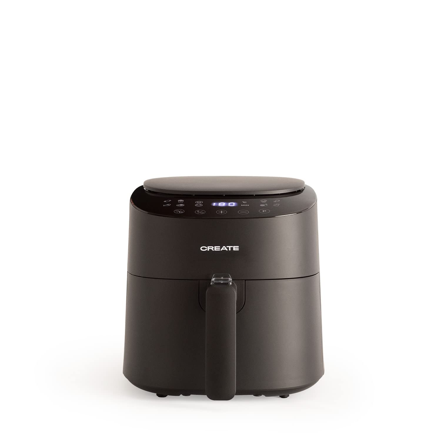 سرخ کن هوای گرم CREATE/FRYER AIR PRO COMPACT 3.5 لیتری مشکی / 8 برنامه، صفحه نمایش، کاربردی، تمیز کردن آسان، سیستم گردش هوای 360 درجه، 1300 وات، 3.5 لیتری مشکی کامپکت