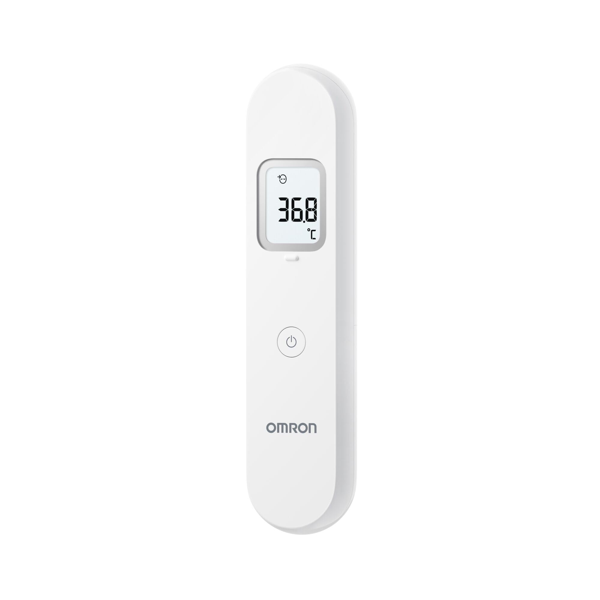 دماسنج تب مادون قرمز OMRON Gentle Temp 730 برای پیشانی، دماسنج دیجیتال بدون تماس با حسگر فاصله و اندازه‌گیری سریع، مقادیر اندازه‌گیری شده به لطف عملکرد حافظه در هر زمان در دسترس هستند