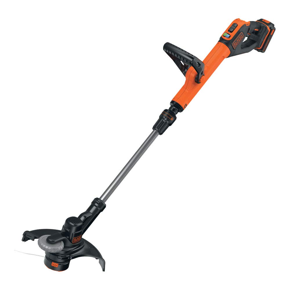 دستگاه چمن زن شارژی BLACK+DECKER، لبه چمن، برس برش با پسوند خط دکمه ای (با 1x18V 2.0 AH، عرض برش 28 سانتی متر، تک خط 9 متر / 1.6 میلی متر) STC1820PC