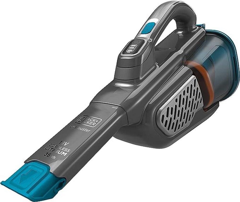 جاروبرقی دستی بی سیم BLACK+DECKER 36 Wh / 18 V Dustbuster فن آوری هوشمند (با عملکرد Cyclonic و دو سطح مکش، ابزار شکاف قابل توسعه یکپارچه، از جمله ایستگاه شارژ با پایه دیواری) BHHV520BF