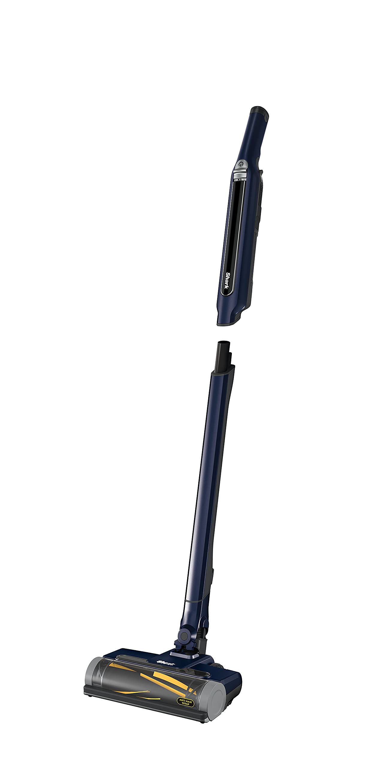 جارو شارژی شارک آمریکا  2 در 1 Shark WandVac، جاروبرقی ضد موی سر، جاروبرقی قدرتمند با باتری، اتصالات چندسطحی، شکاف و چند سطح، زمان اجرا 32 دقیقه، آبی رنگ WV362EUT