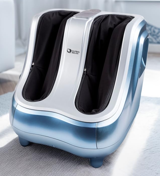 GLOBAL RELAX® | ماساژور پا و ساق پا VITALZEN PRO | آبی | ماساژ با فشار درمانی | فشرده سازی | گرما | کمک به آرامش | تسکین درد پا، مچ پا، ساق پا و ساق پا Vitalzen Pro Blue