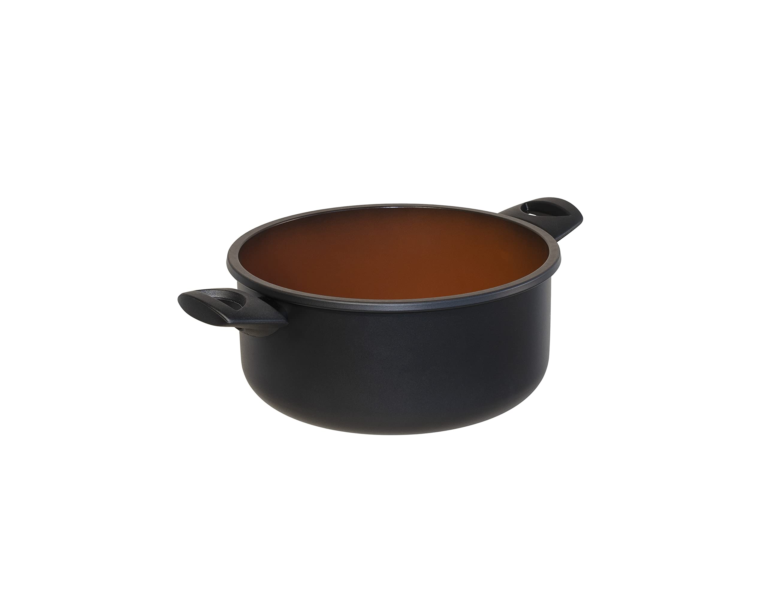 قابلمه سفالی Domo مدل Terracotta Evo با دو دسته، جنس داخلی نچسب، با رویه سفالی، مناسب برای انواع منابع حرارتی، قطر 24 سانتی‌متر