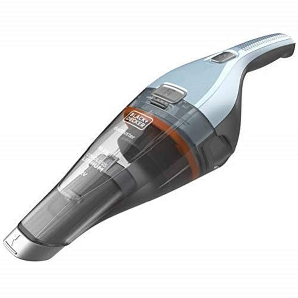 جاروبرقی دستی BLACK+DECKER باتری گرد و غبار 7.2 ولت (جاروبرقی دستی بدون کیسه + شارژی، دهانه مکش گسترده، ظرف گرد و غبار قابل شستشو در ماشین ظرفشویی شامل ابزار شکاف و ایستگاه شارژ با پایه دیواری) NVC215W