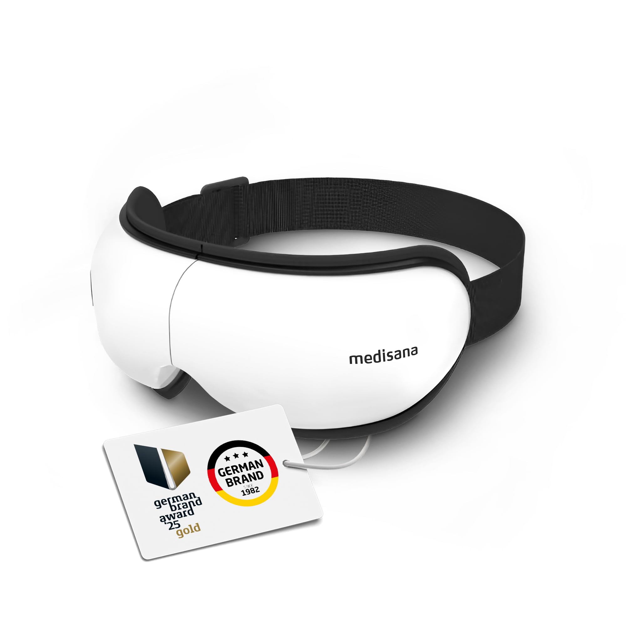 ماساژور چشم مدیسانا EM 100، ماسک چشم با ماساژ، گرما و موسیقی، ماساژور صورت برای سردرد، خستگی چشم، پف یا میگرن، ماساژور سر تاشو