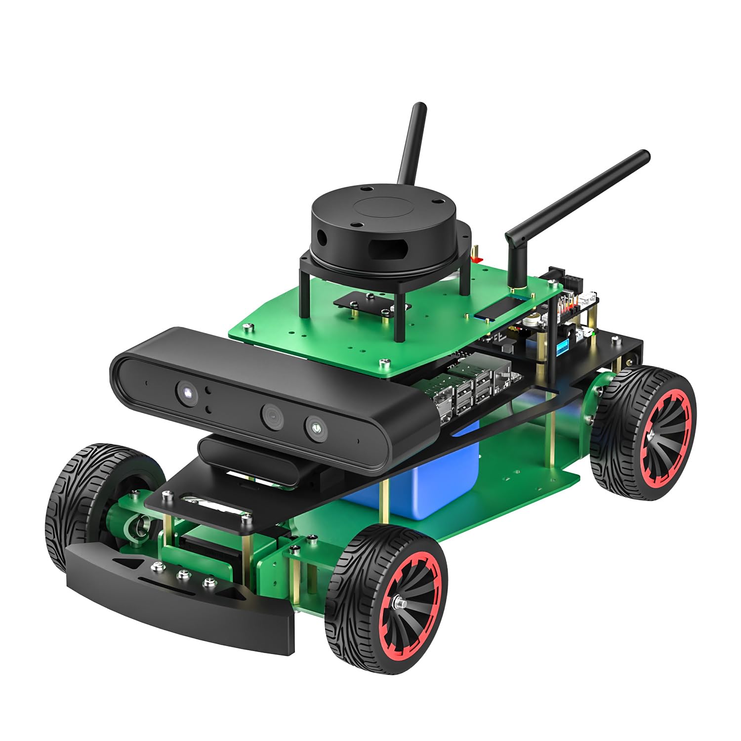 کیت ماشین رباتیک هوشمند Yahboom Jetson Orin Orin Nano Raspberry Pi ROS2 مکالمه تشخیص صدای بزرگسالان، خلبان خودکار، تشخیص هوش مصنوعی (R2 Sta Ver بدون نانو)