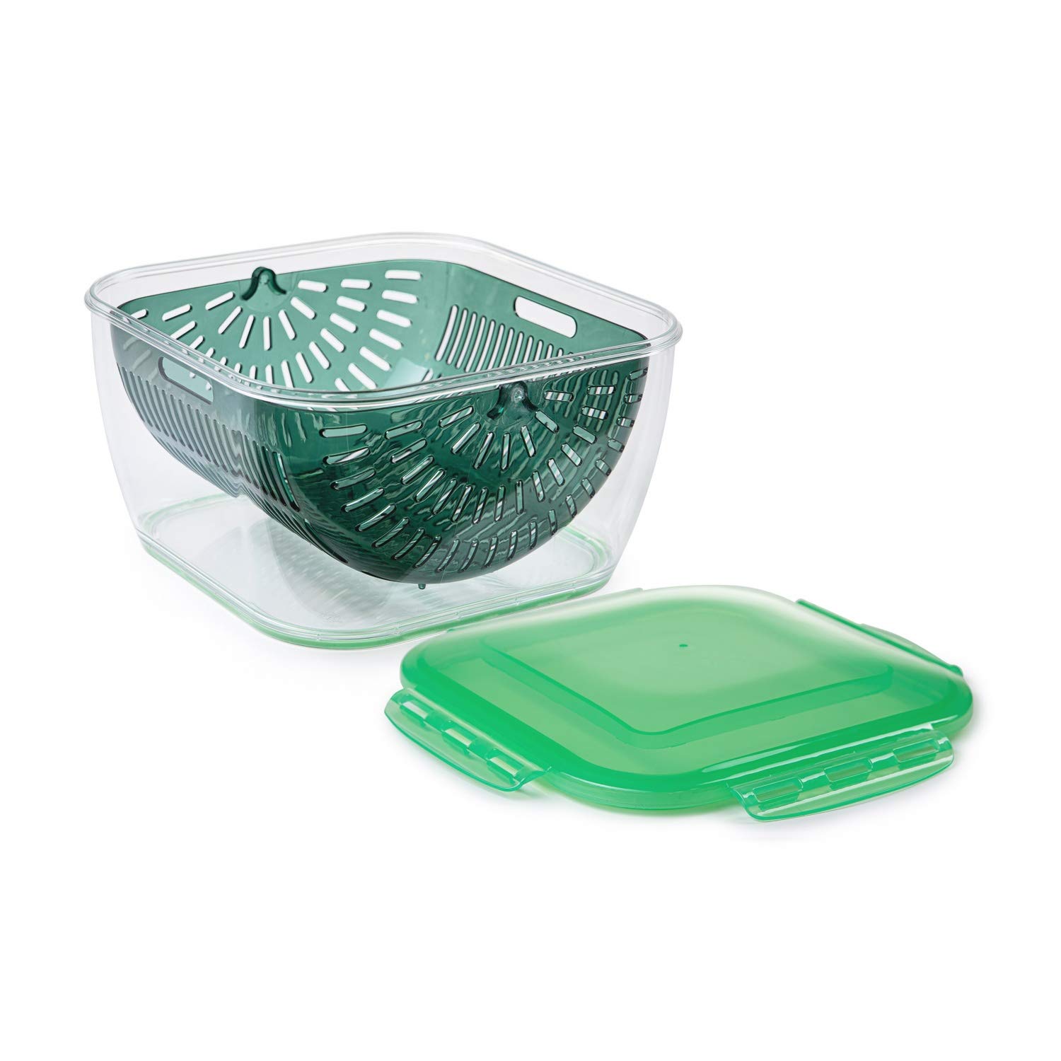 ست کاسه الک 3 در 1 سرآشپز Genius Nicer Dicer Chef 3 تکه | مستقیماً در الک برش دهید، بشویید و به سادگی آبکش کنید | لوازم جانبی عالی برای سرآشپز زیباتر دایسر شما