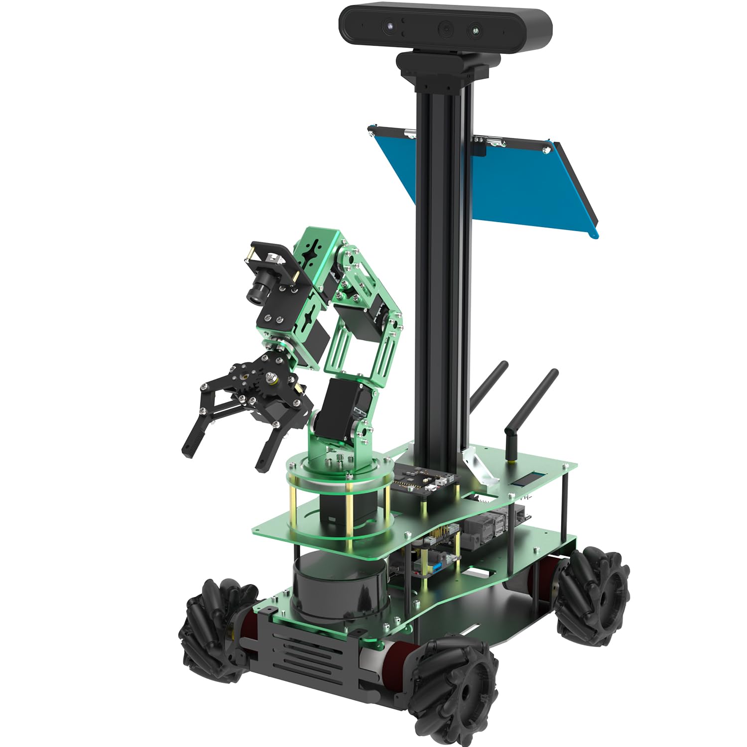Yahboom Jetson Orin NX SUPER Robot Kit 6DOF Robot Arm، برنامه ROS، کنترل از راه دور، ناوبری نقشه سه بعدی، برنامه نویسی هوش مصنوعی اوبونتو، تشخیص صدا (Ver-X3-Plus-With-Orin-NX(8GB))