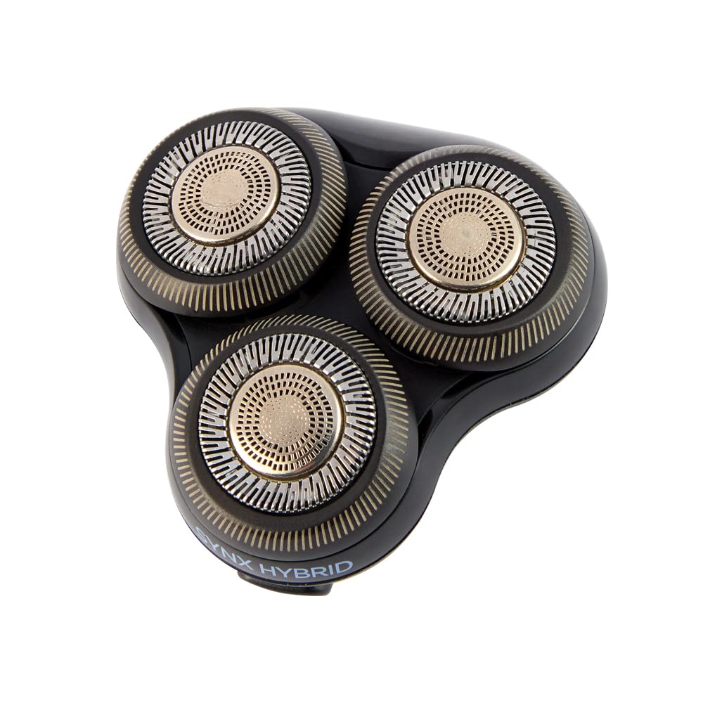 سری ریش‌تراش جایگزین رمینگتون [برای ریش‌تراش روتاری XR1755] قطعه جایگزین برای ریش‌تراش روتاری X5 Limitless، لوازم جانبی SPR-X5O مشکی/استیل ضد زنگ