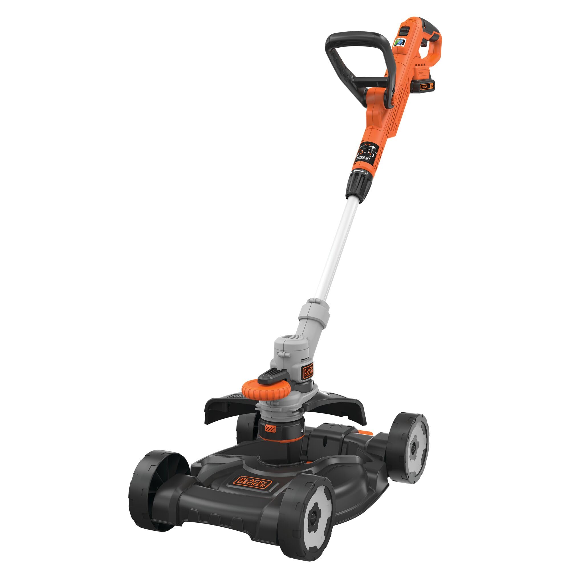 مجموعه چمن زنی 3 در 1 مولتی ترایمر BLACK+DECKER با لبه چمن بی سیم (چرمبر 18 ولتی 2.0 آمپر ساعتی با اتصال چمن زنی، مخصوصاً برای چمن های کوچک و زمین های دشوار) STC1820CM
