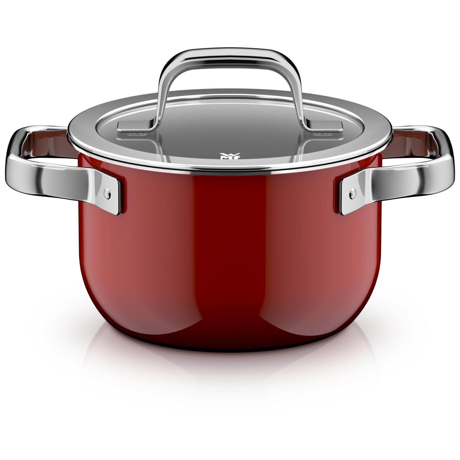 قابلمه وی ام اف آلمان WMF Fusiontec Mineral Pro، قابلمه با درب، 16 سانتی‌متر، جنس مقاوم در برابر خش، قابلمه کوچک مناسب برای اجاق القایی و انواع اجاق گاز، ساخت آلمان، رنگ قرمز تند، 0519535290