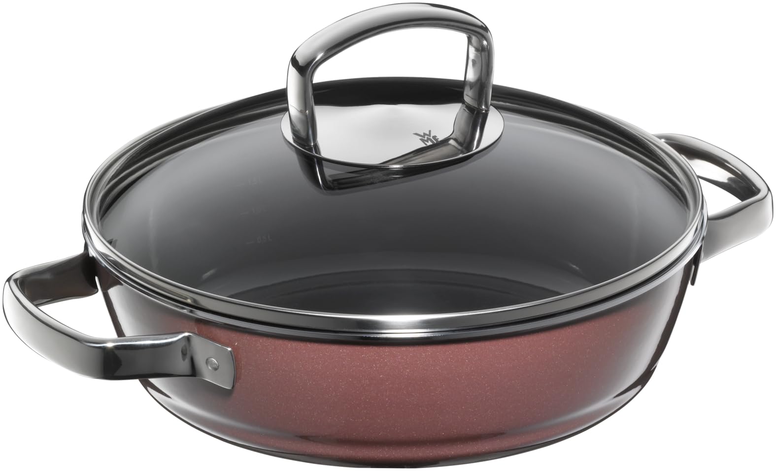 تابه چدنی معدنی وی ام اف آلمان WMF Fusiontec 24 سانتی‌متر، پخت عالی، پخت یکنواخت، ضد خش، تمیز کردن آسان، ساخت آلمان، رز کوارتز، قرمز 0515845290