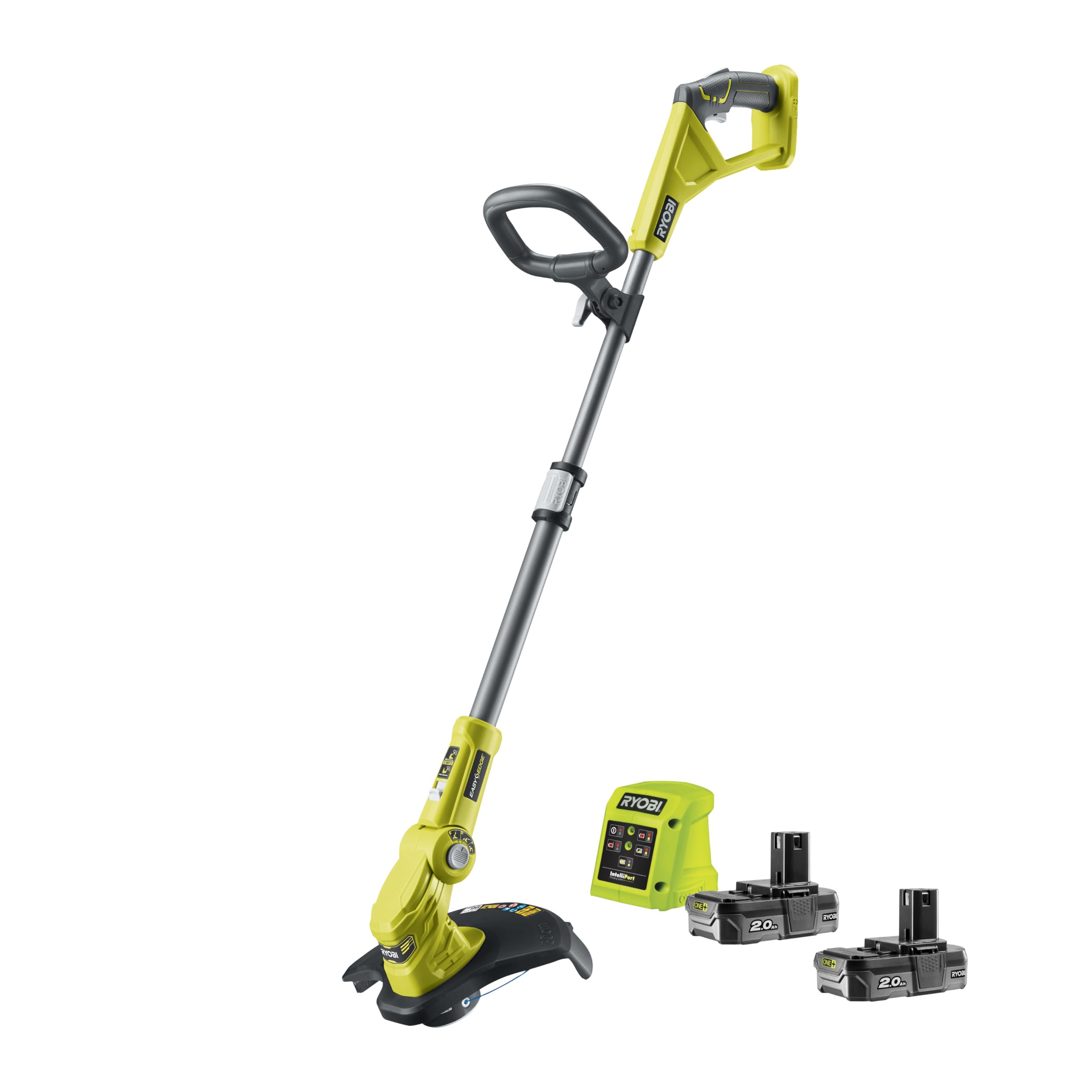 چمن زن شارژی ریوبی ژاپن RYOBI 18 V ONE+ RLT183222S (عرض برش 25-30 سانتی متر، تنظیم زاویه برش 3 جهته، خط برش 1.6 میلی متر، شامل باتری و شارژر 2x2.0Ah)