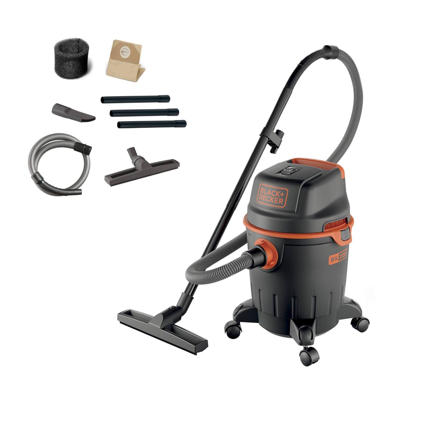 جاروبرقی مرطوب و خشک BLACK+DECKER BXVC20PE (1200 وات، 20 لیتر)
