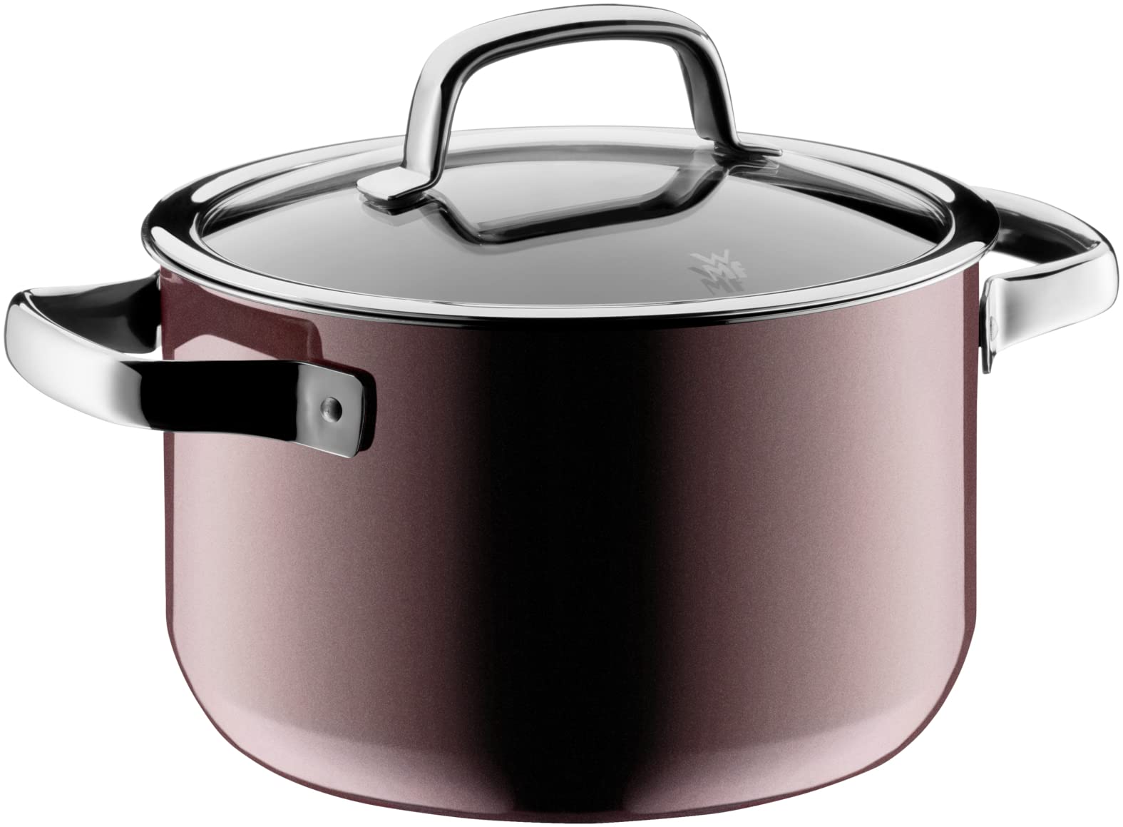 قابلمه بزرگ معدنی وی ام اف آلمان WMF Fusiontec، 20 سانتی‌متر، سازگار با اجاق القایی، 3.7 لیتر، درب شیشه‌ای، سرامیک پیشرفته، ضد خش، قرمز، 20 سانتی‌متر قرمز