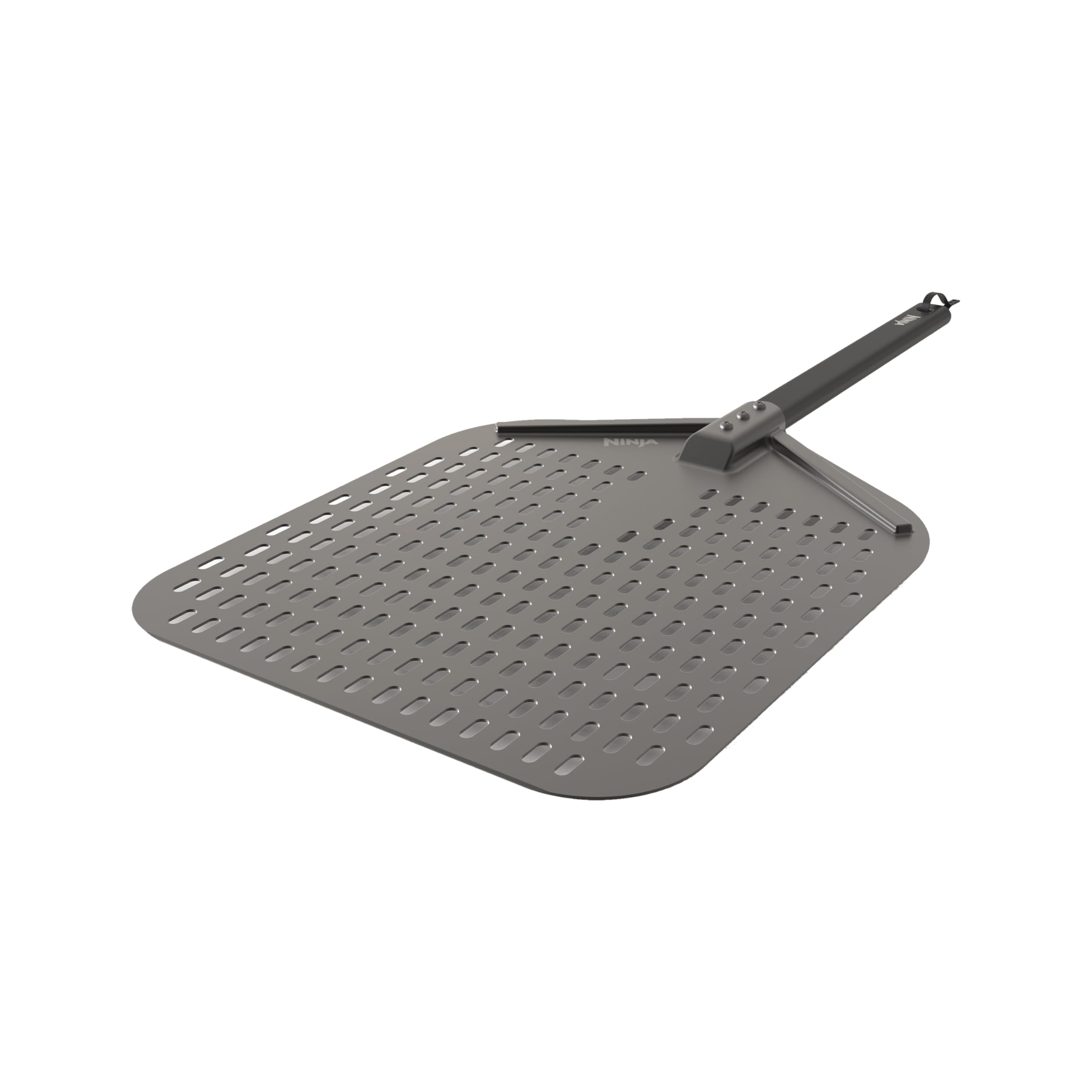 پوست‌کن پیتزا نینجا وودفایر OO101UK، پوست‌کن پیتزای سبک و سوراخ‌دار، پوست‌کن پیتزای ضد زنگ برای پیتزاهای 30.5 سانتی‌متری، XSKOOVPZPLEUK، مشکی، فر فضای باز وودفایر، پوست‌کن پیتزای فر فضای باز وودفایر