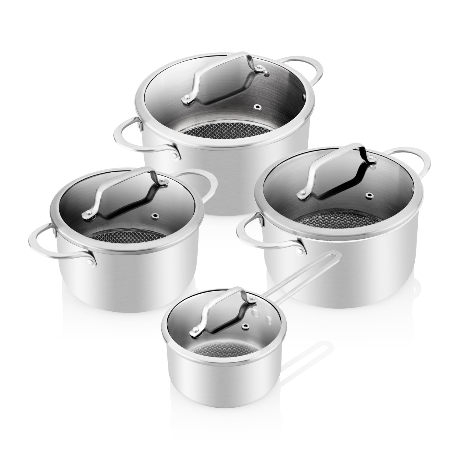 سرویس قابلمه ۸ پارچه اِتا چکسلواکی ETA مدل لانه زنبوری مناسب برای اجاق القایی