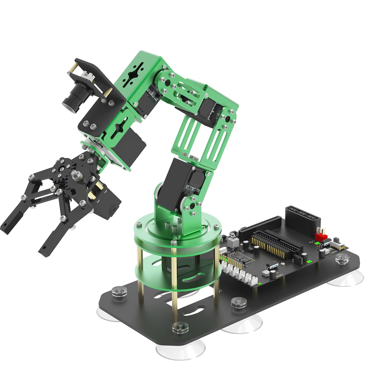 Yahboom Robotic Arm Raspberry Pi Robot Building AI Hand Building with Camera 6-DOF Robot Electronic DIY قابل برنامه ریزی برای بزرگسالان ROS منبع باز (با Pi 5-16GB)