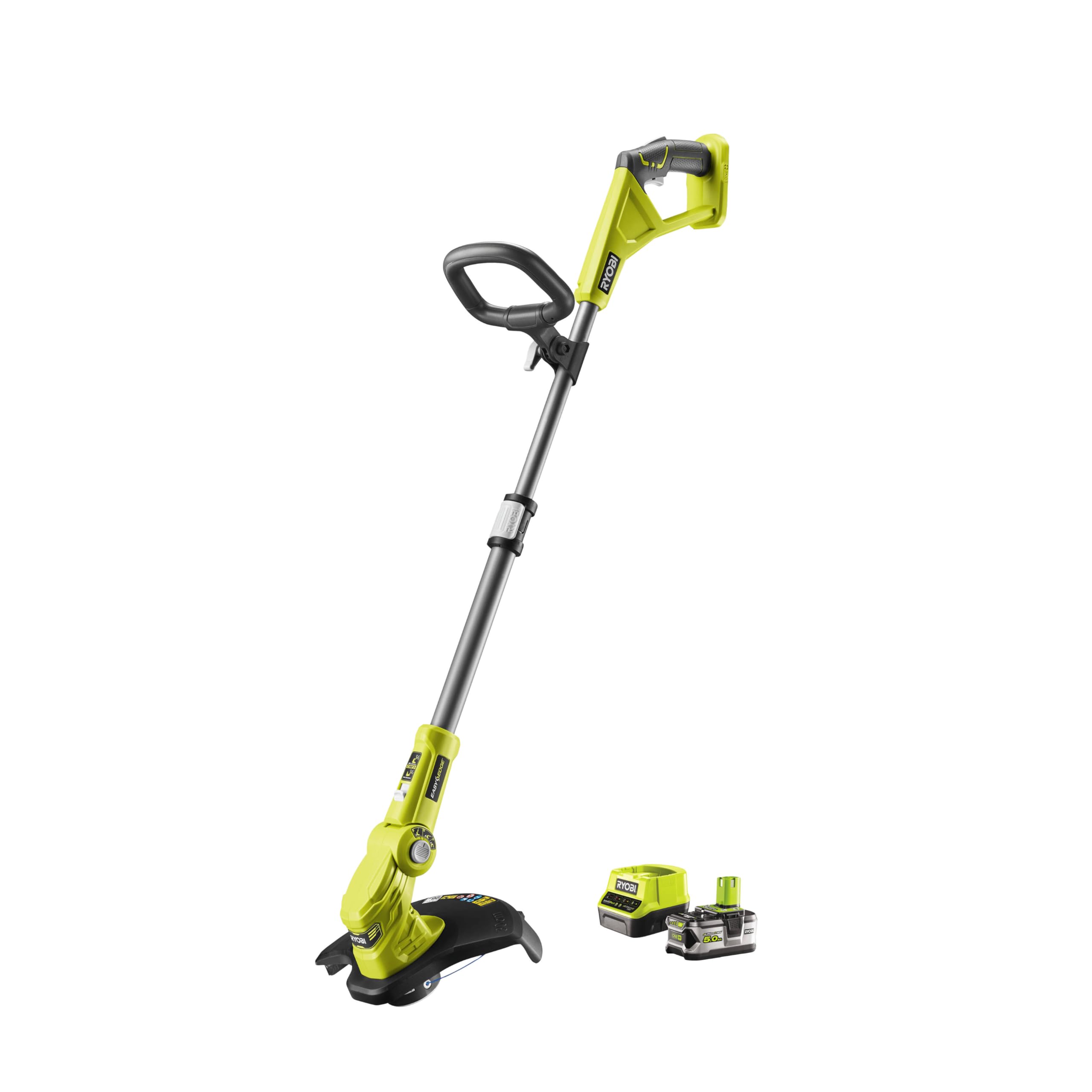 چمن زن شارژی ریوبی ژاپن RYOBI 18 V ONE+، باتری 5.0 Ah، شارژر سریع RLT183250F