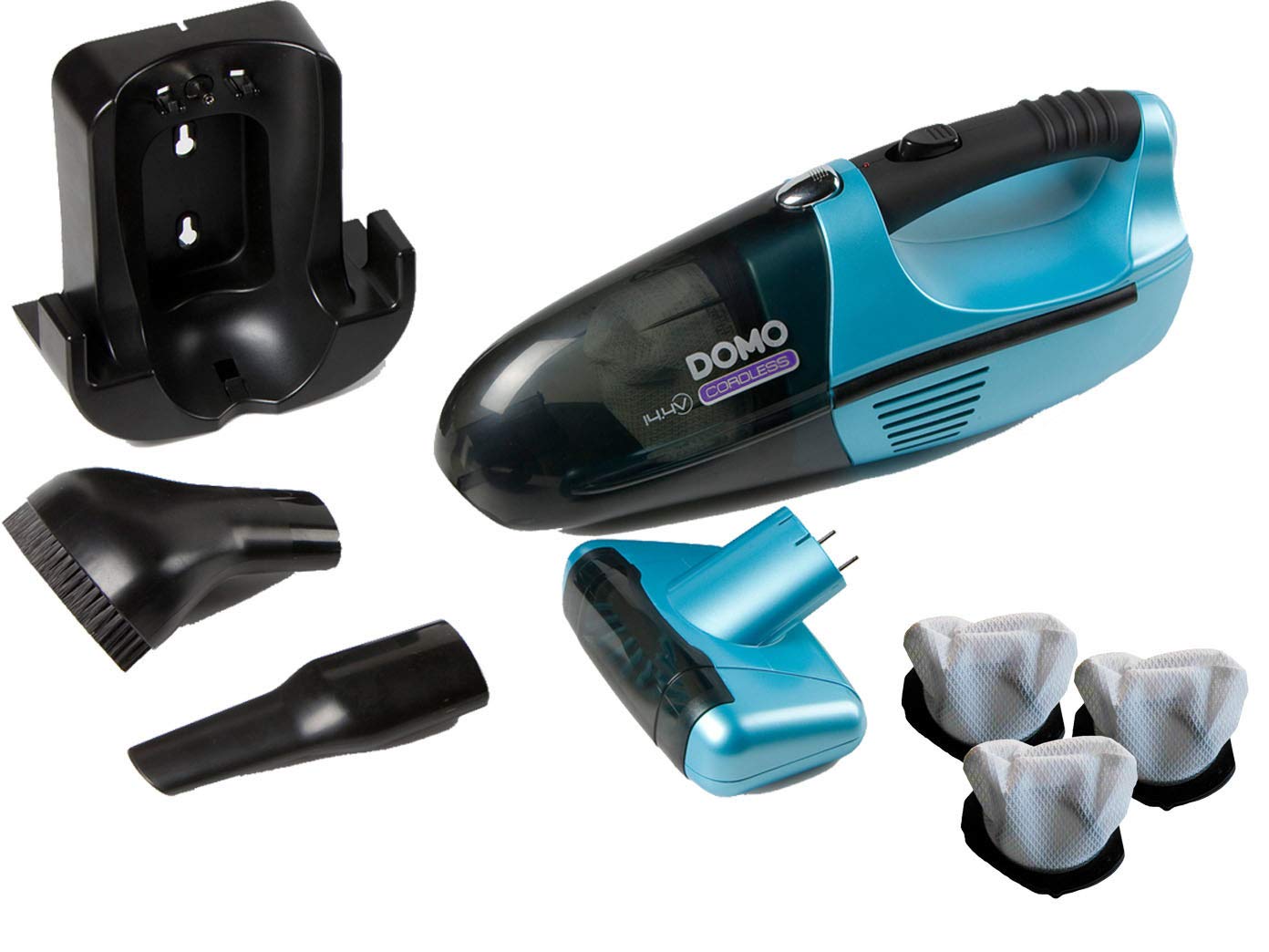 جاروبرقی دستی DOMO با برس چرخشی مخصوص موی حیوانات خانگی به همراه فیلتر جایگزین، DO211S