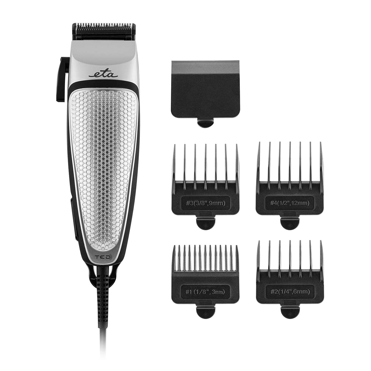 ماشین اصلاح مو و ریش اِتا چکسلواکی ETA مدل Ted به همراه ۴ شانه قابل تعویض - ۳، ۶، ۹، ۱۲ میلی‌متر