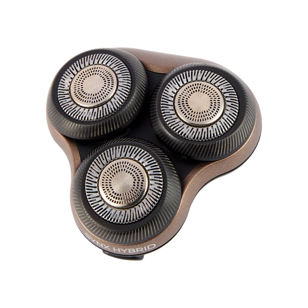 سری ریش‌تراش جایگزین رمینگتون [برای ریش‌تراش چرخشی XR1795] قطعه جایگزین برای ریش‌تراش چرخشی X9 Limitless، لوازم جانبی SPR-X9O برنز/فولاد ضد زنگ