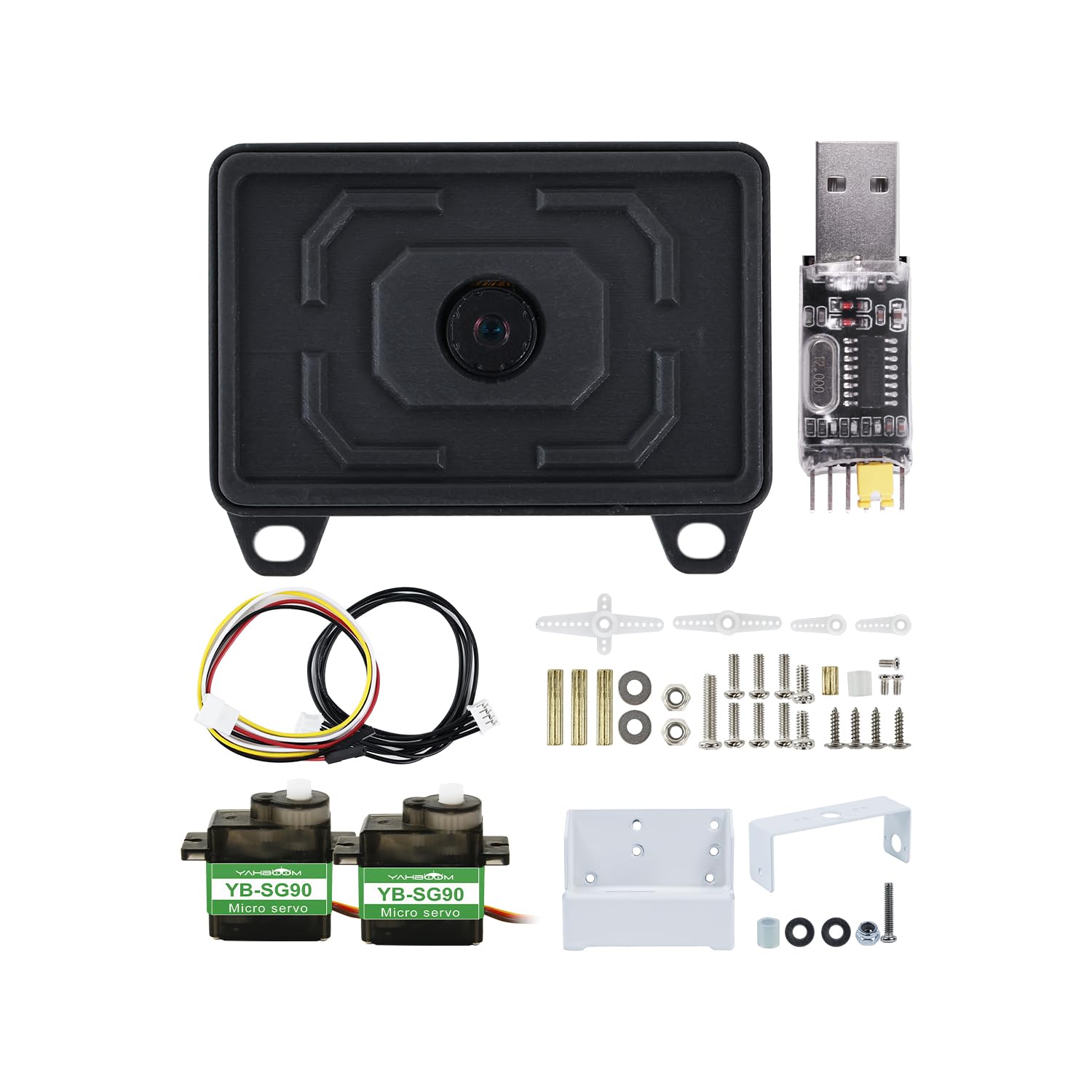 یاهبوم ESP32 Camera WiFi ماژول انتقال تصویر سریال ماژول ارتباطی ROS2 Robot Smart Car 2DOF Gimbal AI Visual Recognition (ROS-WiFi+2DOF PTZ)