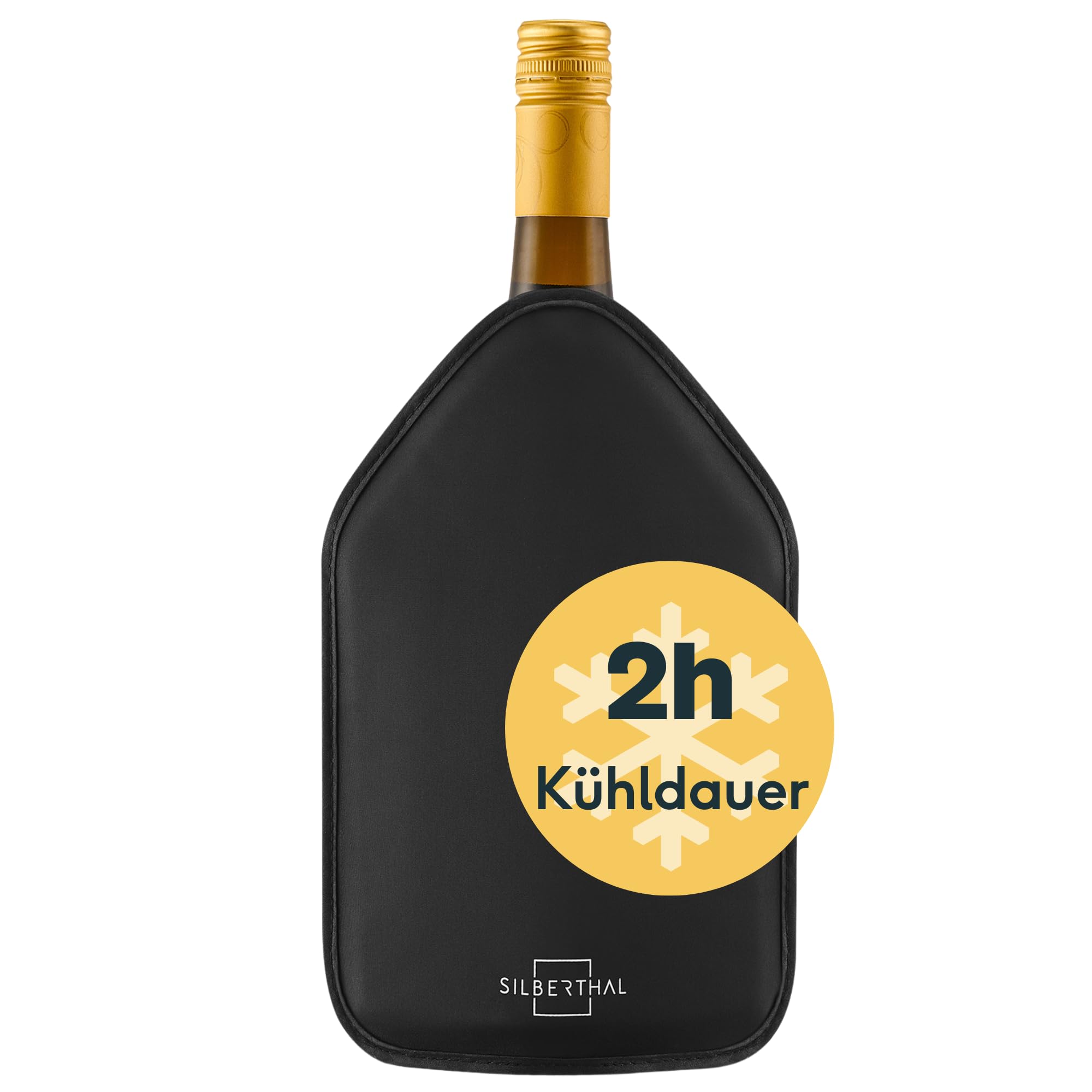 جا یخی نوشیدنی سیلبرتال آلمان  SILBERTHAL برای بطری ها - خنک کننده شراب برای شراب، شراب گازدار و شامپاین - آستین خنک کننده برای استفاده در حال حرکت، 1 قطعه