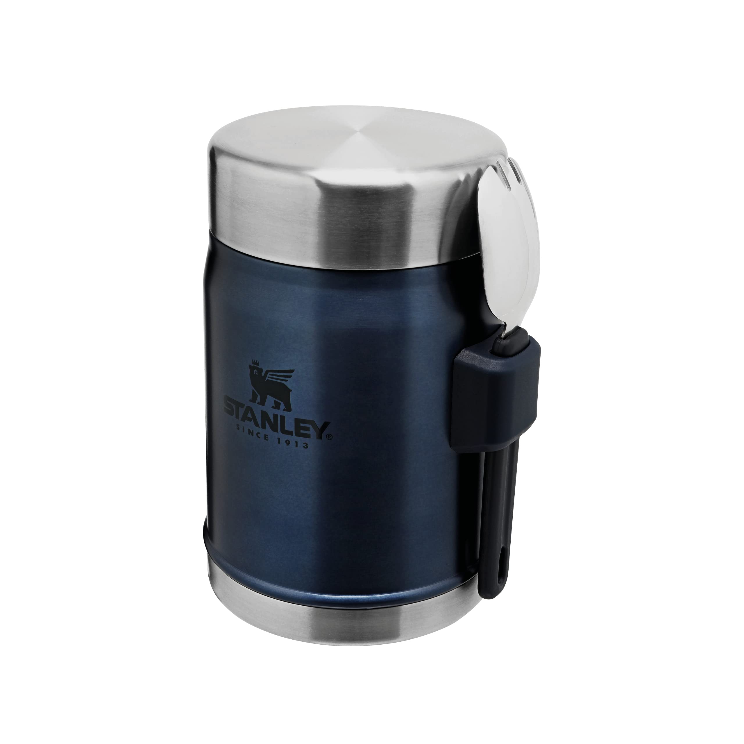 ظرف غذای حرارتی Stanley Classic Legendary با Spork 400 میلی لیتر - به مدت 7 ساعت گرم یا سرد نگه می دارد - ظرف حرارتی استیل ضد زنگ - بدون BPA - قابل شستشو در ماشین ظرفشویی - Nightfall